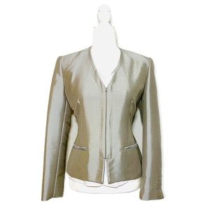 Nicola Designed in Italy Silver Zip Up Vintage Blazer